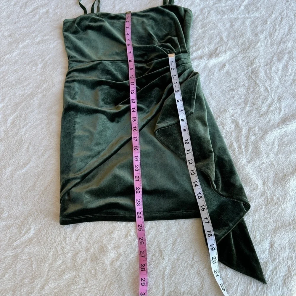 Majorelle NWOT Asbury Velvet Green Sleeveless Mini Dress S
